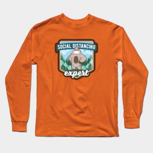 Social Distancing Expert Sasquatch Long Sleeve T-Shirt